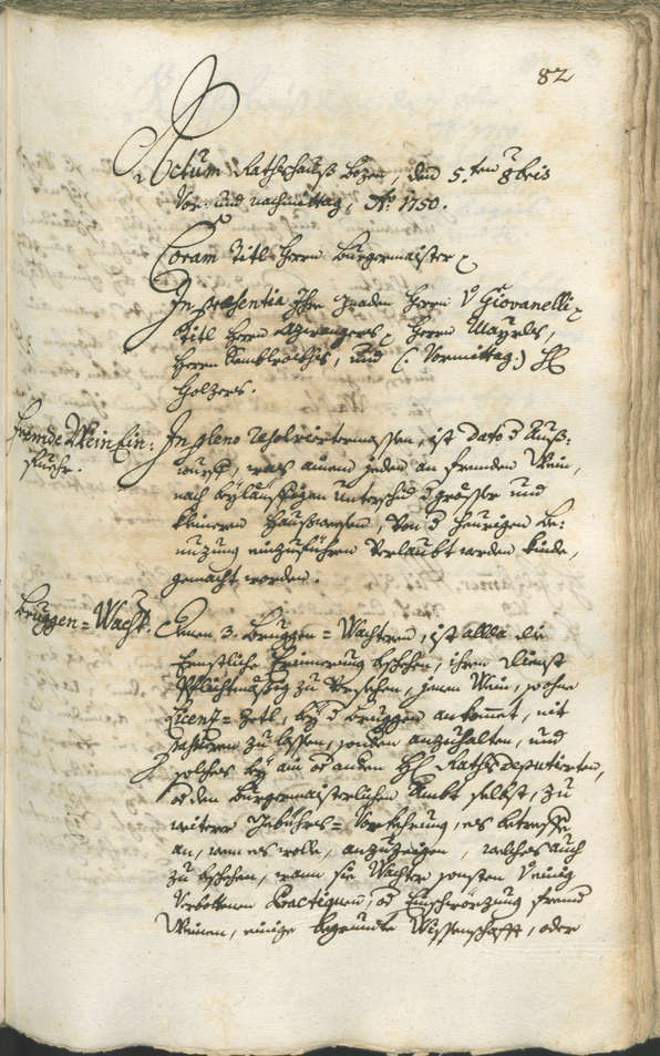 Civic Archives of Bozen-Bolzano - BOhisto Ratsprotokoll 1750/53 