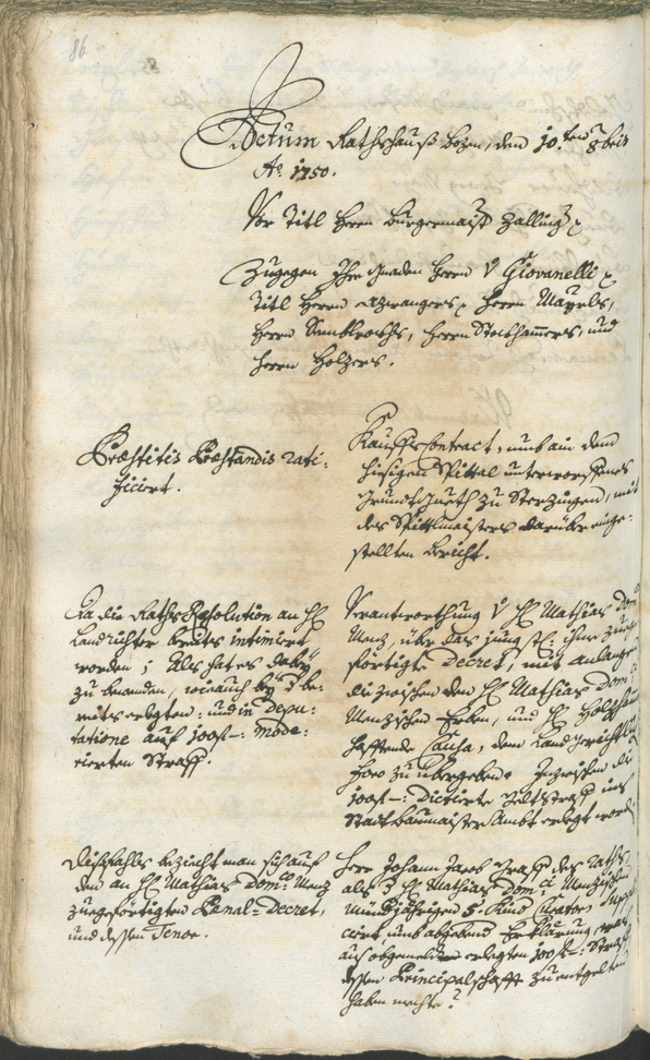 Archivio Storico della Città di Bolzano - BOhisto protocollo consiliare 1750/53 