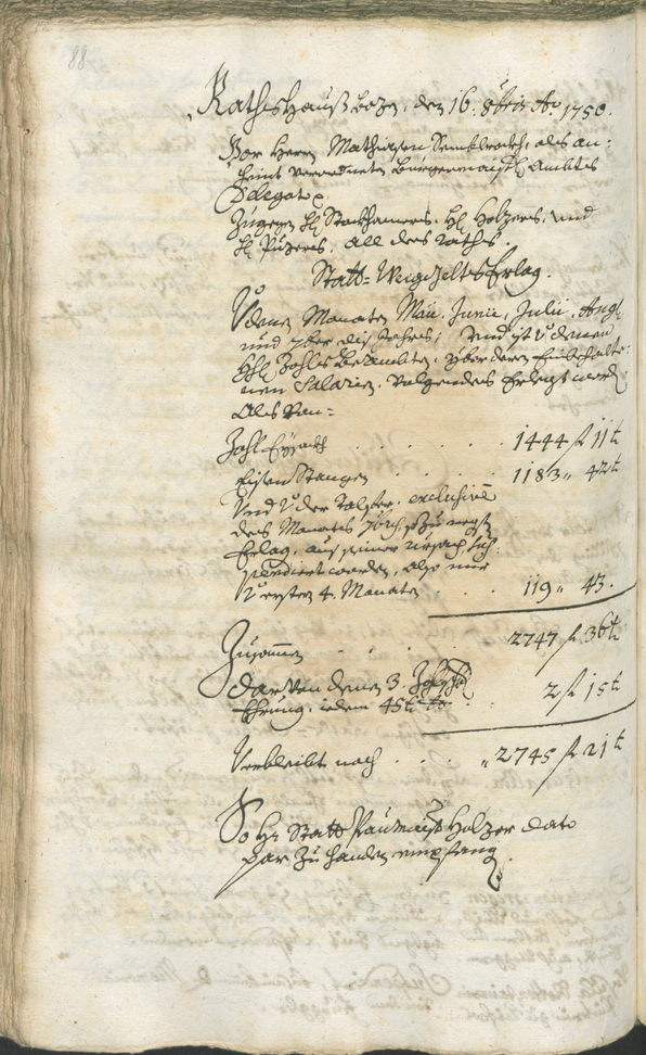 Archivio Storico della Città di Bolzano - BOhisto protocollo consiliare 1750/53 