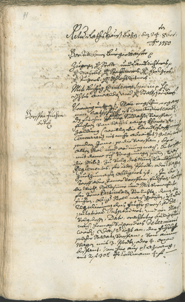 Archivio Storico della Città di Bolzano - BOhisto protocollo consiliare 1750/53 