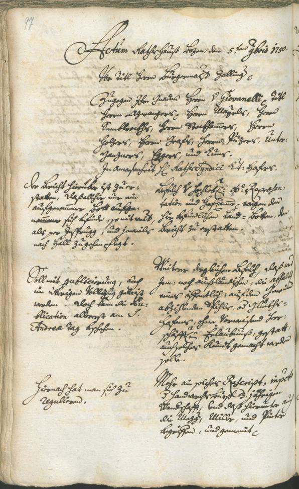 Archivio Storico della Città di Bolzano - BOhisto protocollo consiliare 1750/53 