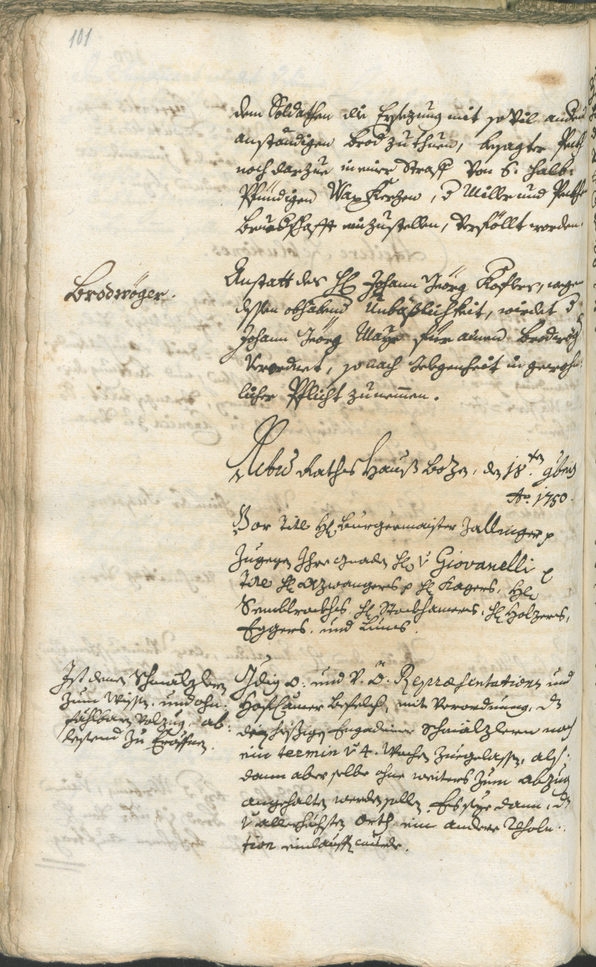 Stadtarchiv Bozen - BOhisto Ratsprotokoll 1750/53 