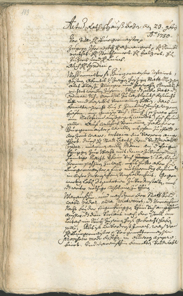 Archivio Storico della Città di Bolzano - BOhisto protocollo consiliare 1750/53 