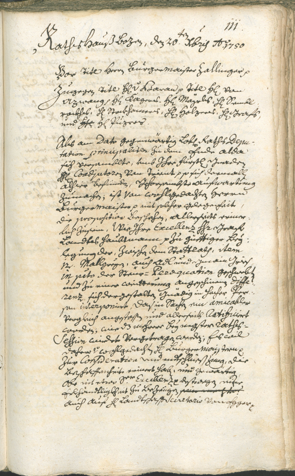 Archivio Storico della Città di Bolzano - BOhisto protocollo consiliare 1750/53 