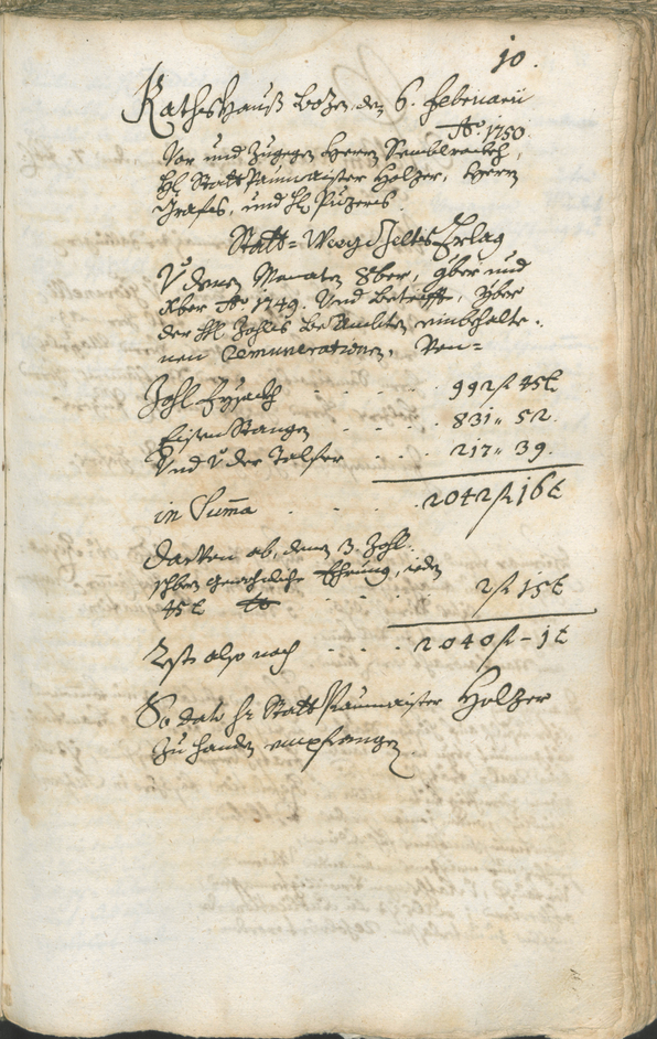 Archivio Storico della Città di Bolzano - BOhisto protocollo consiliare 1750/53 