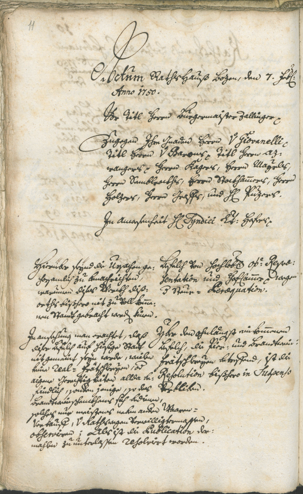 Archivio Storico della Città di Bolzano - BOhisto protocollo consiliare 1750/53 