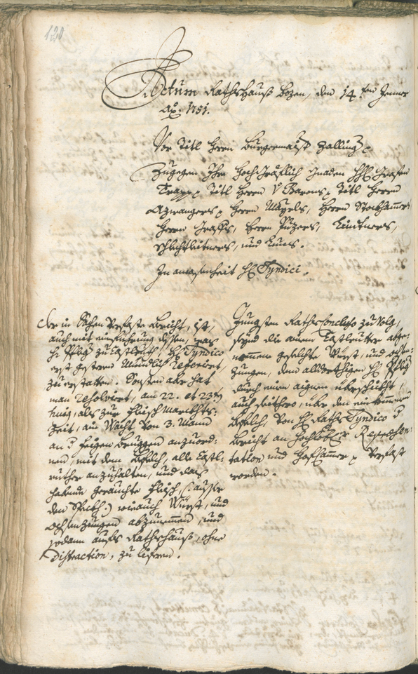 Archivio Storico della Città di Bolzano - BOhisto protocollo consiliare 1750/53 