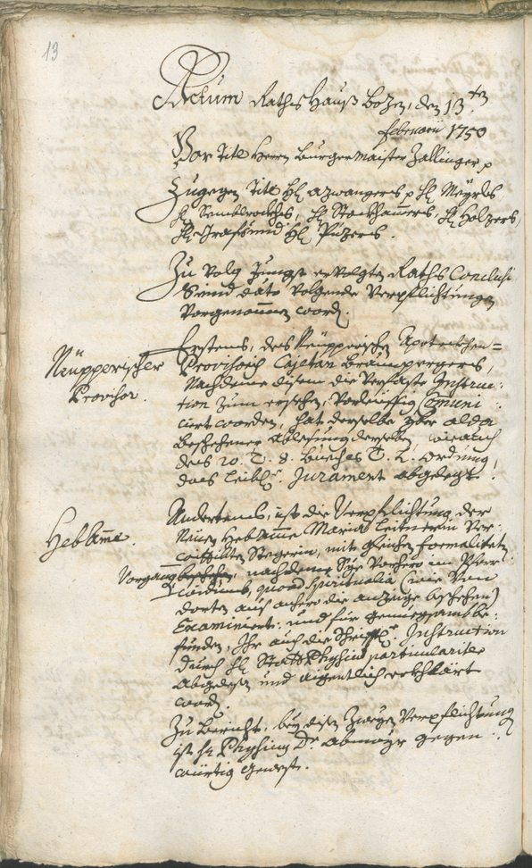 Archivio Storico della Città di Bolzano - BOhisto protocollo consiliare 1750/53 