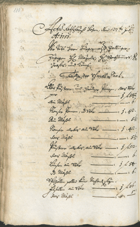 Civic Archives of Bozen-Bolzano - BOhisto Ratsprotokoll 1750/53 