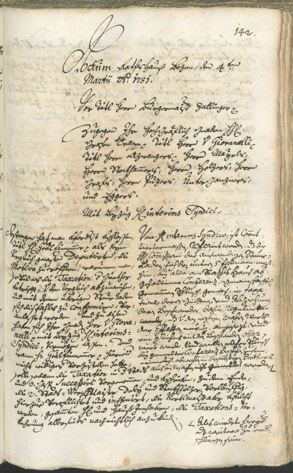 Archivio Storico della Città di Bolzano - BOhisto protocollo consiliare 1750/53 