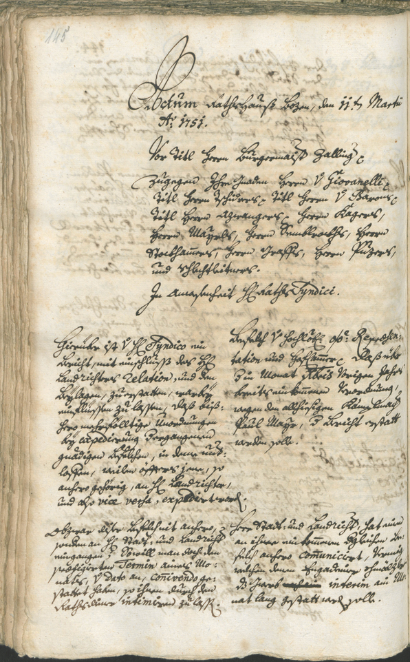 Archivio Storico della Città di Bolzano - BOhisto protocollo consiliare 1750/53 