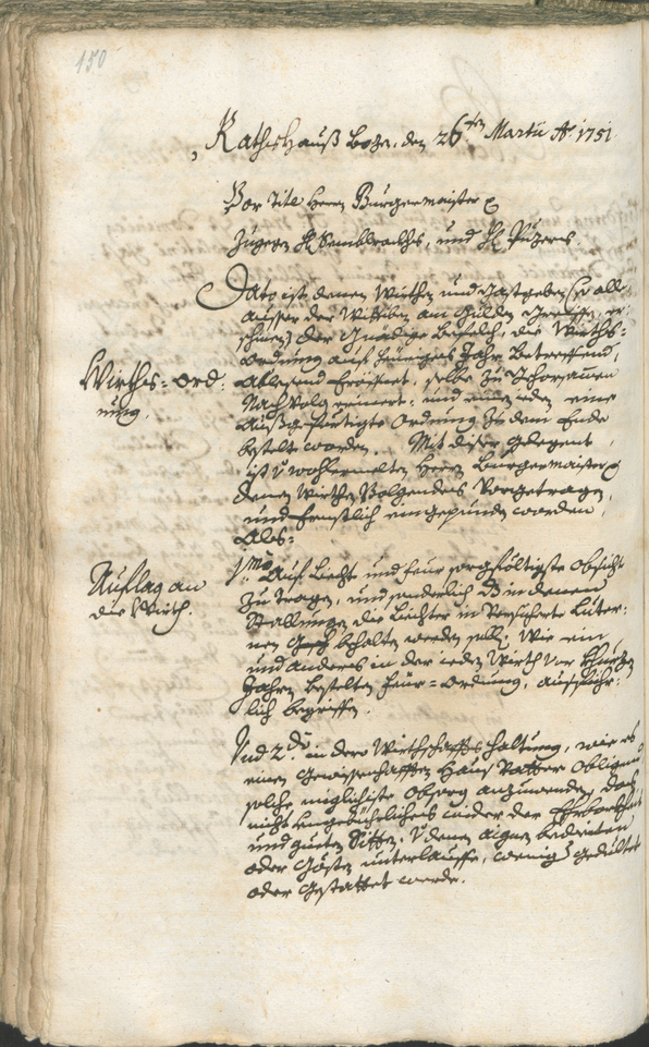 Archivio Storico della Città di Bolzano - BOhisto protocollo consiliare 1750/53 