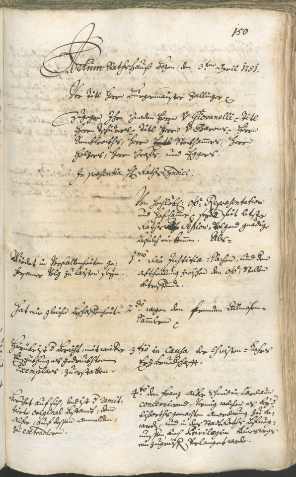 Archivio Storico della Città di Bolzano - BOhisto protocollo consiliare 1750/53 