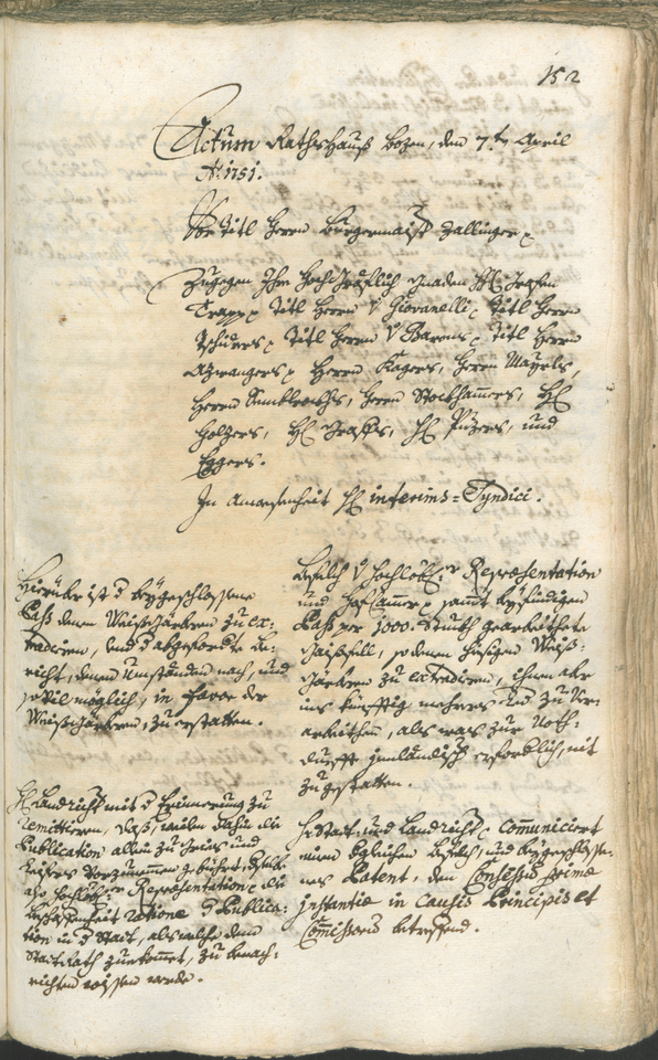 Civic Archives of Bozen-Bolzano - BOhisto Ratsprotokoll 1750/53 