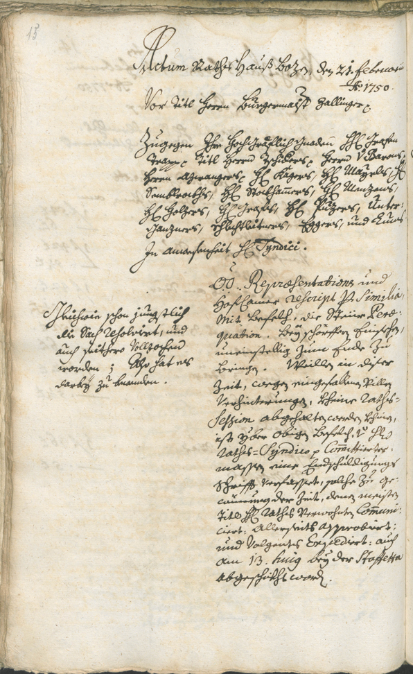 Archivio Storico della Città di Bolzano - BOhisto protocollo consiliare 1750/53 