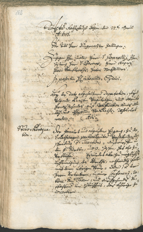 Archivio Storico della Città di Bolzano - BOhisto protocollo consiliare 1750/53 