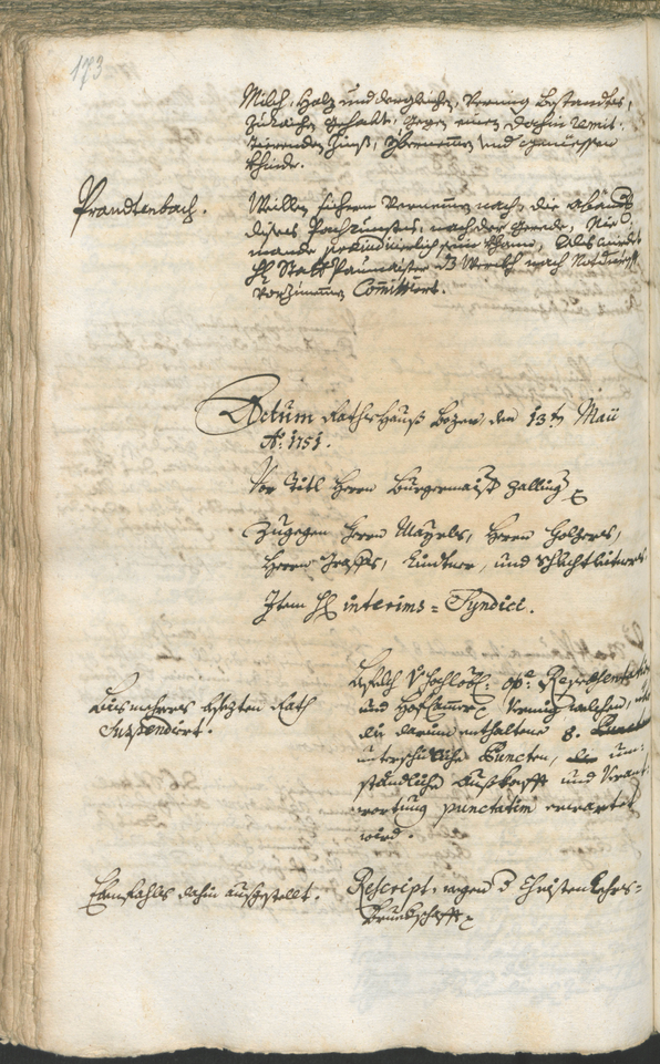 Civic Archives of Bozen-Bolzano - BOhisto Ratsprotokoll 1750/53 