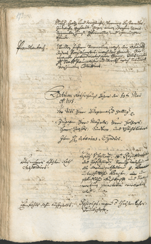 Archivio Storico della Città di Bolzano - BOhisto protocollo consiliare 1750/53 