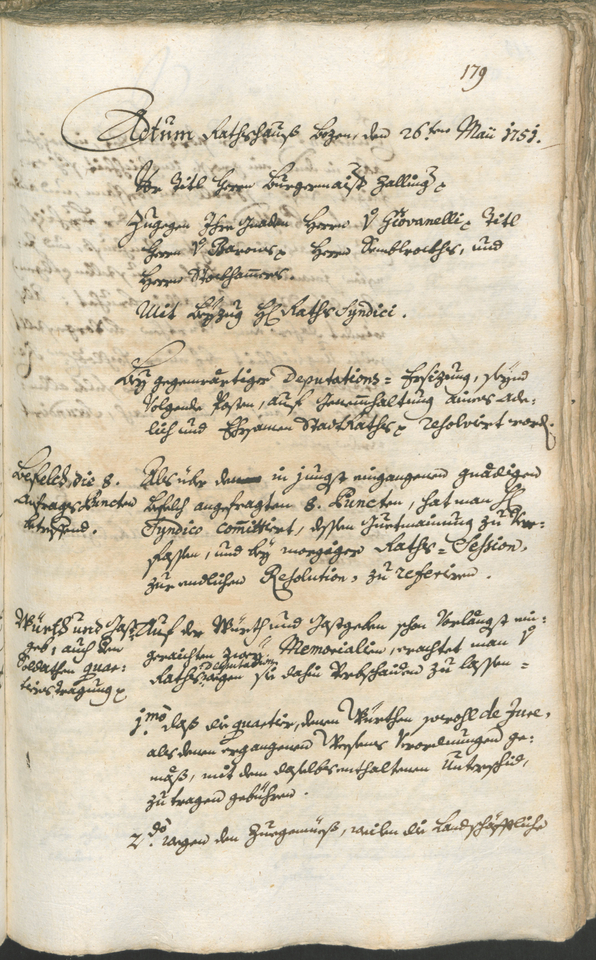 Civic Archives of Bozen-Bolzano - BOhisto Ratsprotokoll 1750/53 