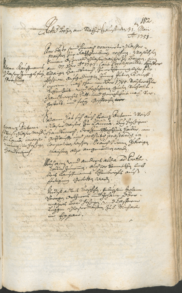 Civic Archives of Bozen-Bolzano - BOhisto Ratsprotokoll 1750/53 