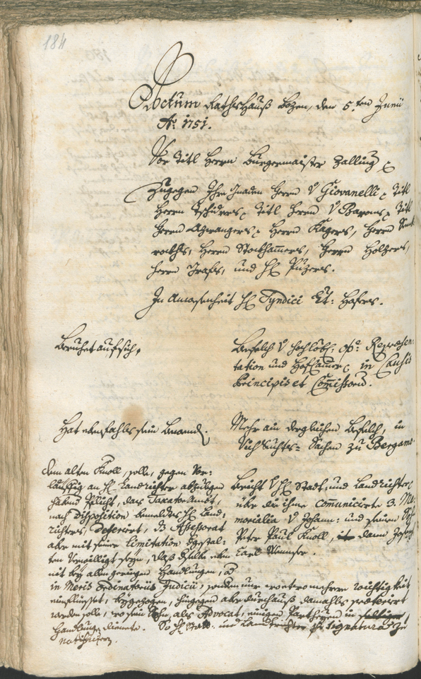 Civic Archives of Bozen-Bolzano - BOhisto Ratsprotokoll 1750/53 