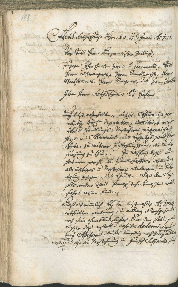 Archivio Storico della Città di Bolzano - BOhisto protocollo consiliare 1750/53 