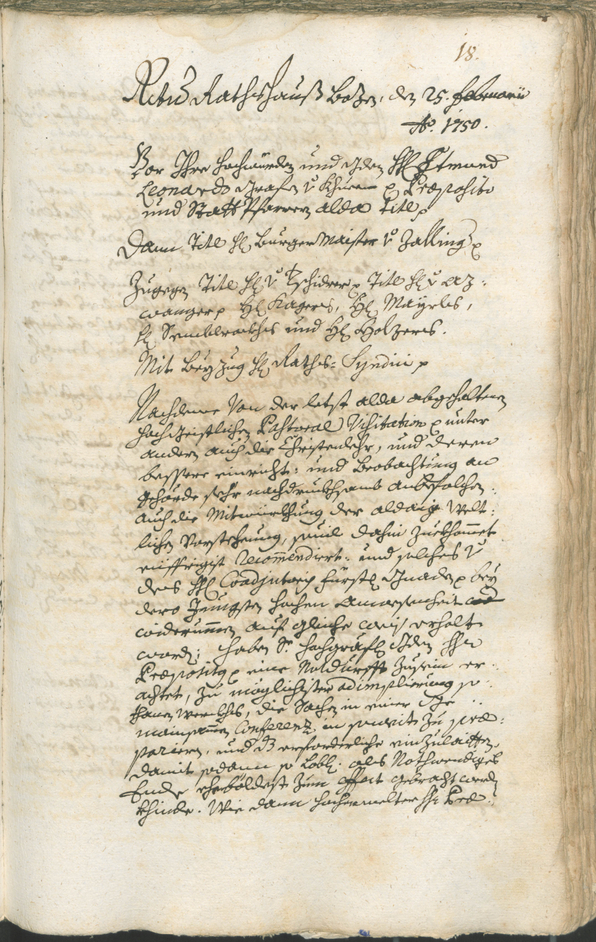 Archivio Storico della Città di Bolzano - BOhisto protocollo consiliare 1750/53 