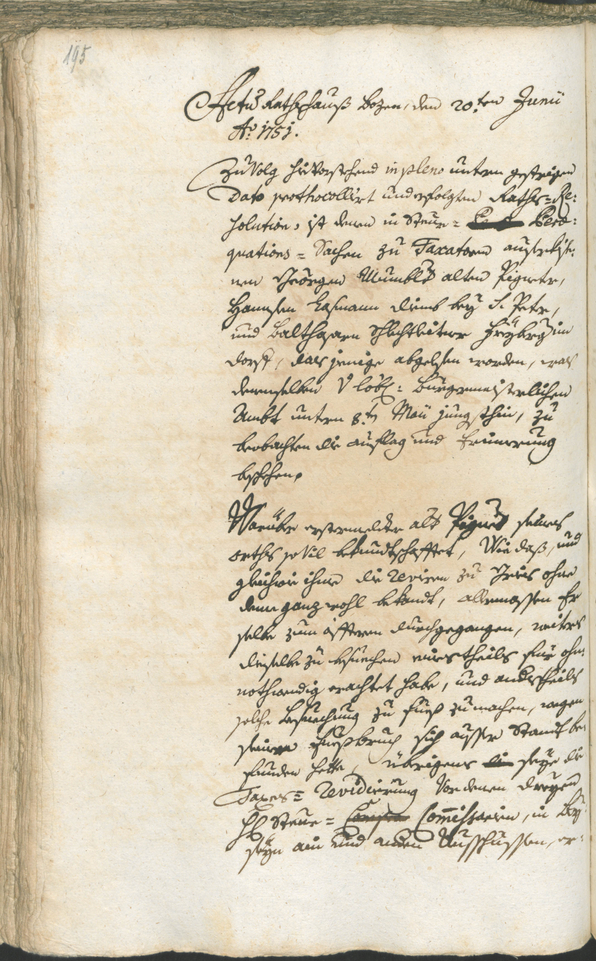 Civic Archives of Bozen-Bolzano - BOhisto Ratsprotokoll 1750/53 