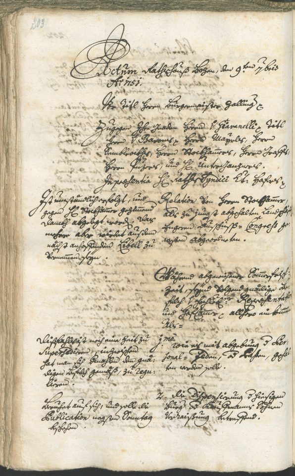 Archivio Storico della Città di Bolzano - BOhisto protocollo consiliare 1750/53 