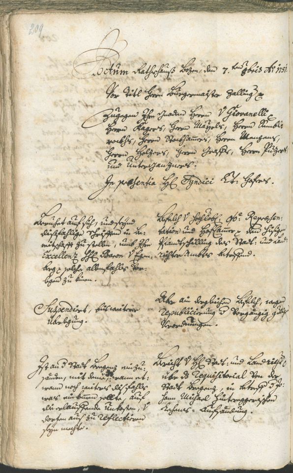 Archivio Storico della Città di Bolzano - BOhisto protocollo consiliare 1750/53 