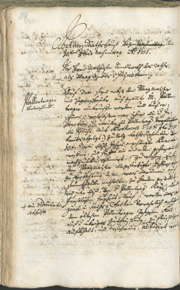 Archivio Storico della Città di Bolzano - BOhisto protocollo consiliare 1750/53 