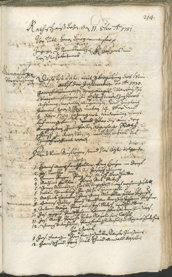 Archivio Storico della Città di Bolzano - BOhisto protocollo consiliare 1750/53 