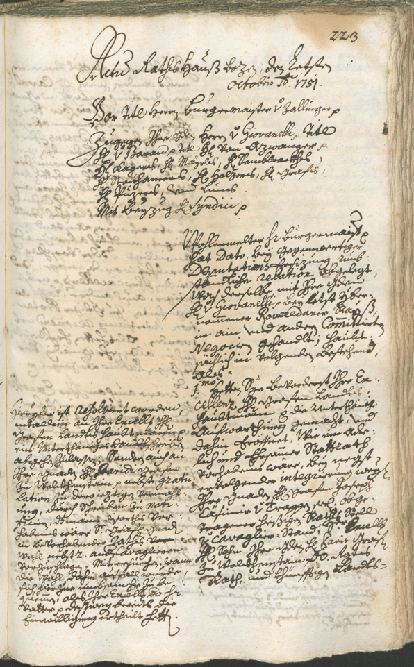 Archivio Storico della Città di Bolzano - BOhisto protocollo consiliare 1750/53 