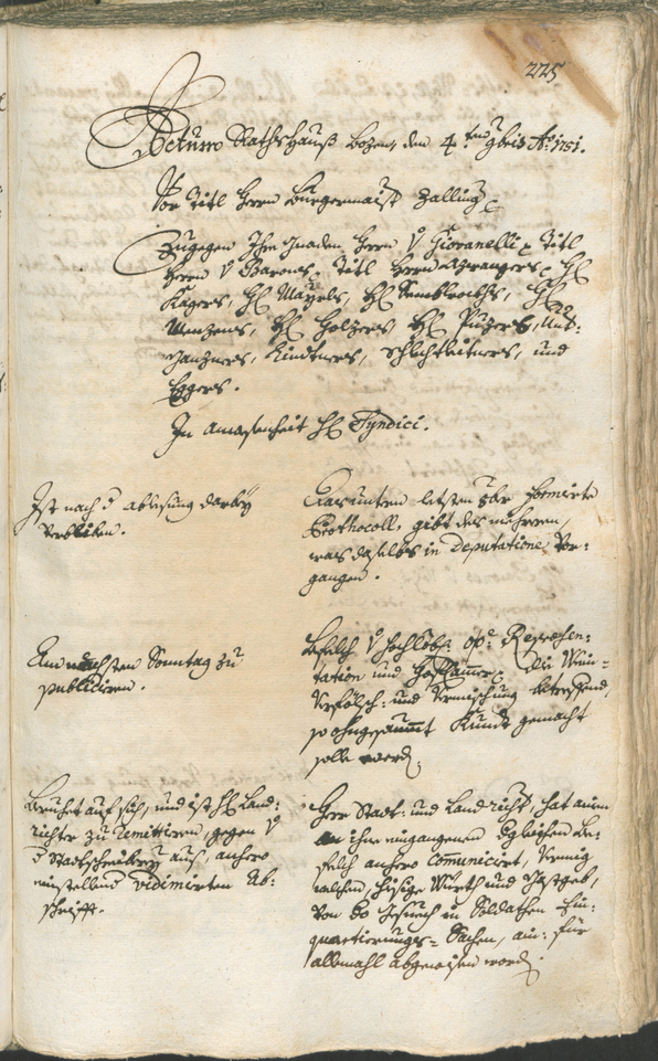 Civic Archives of Bozen-Bolzano - BOhisto Ratsprotokoll 1750/53 