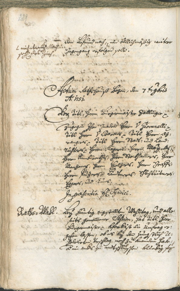 Civic Archives of Bozen-Bolzano - BOhisto Ratsprotokoll 1750/53 