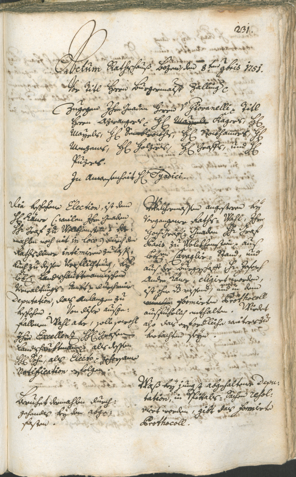 Archivio Storico della Città di Bolzano - BOhisto protocollo consiliare 1750/53 