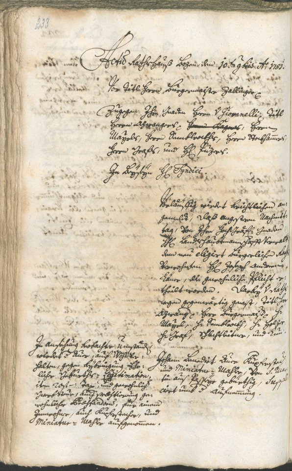 Archivio Storico della Città di Bolzano - BOhisto protocollo consiliare 1750/53 