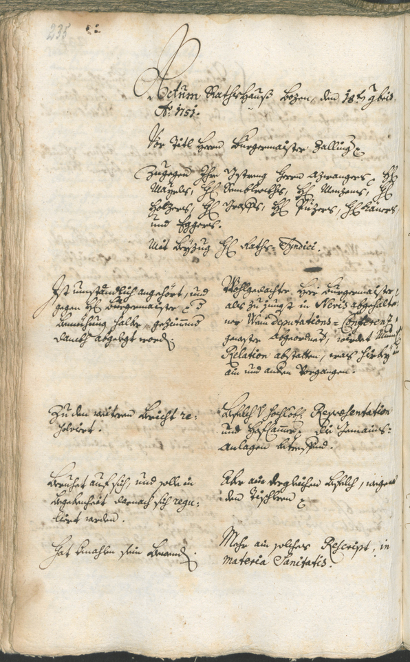 Archivio Storico della Città di Bolzano - BOhisto protocollo consiliare 1750/53 