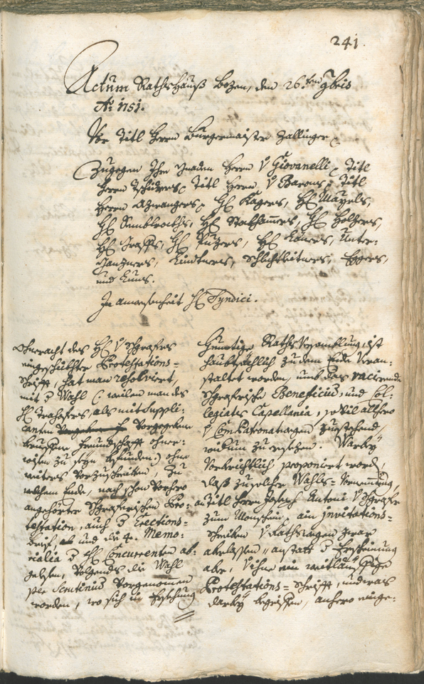 Archivio Storico della Città di Bolzano - BOhisto protocollo consiliare 1750/53 