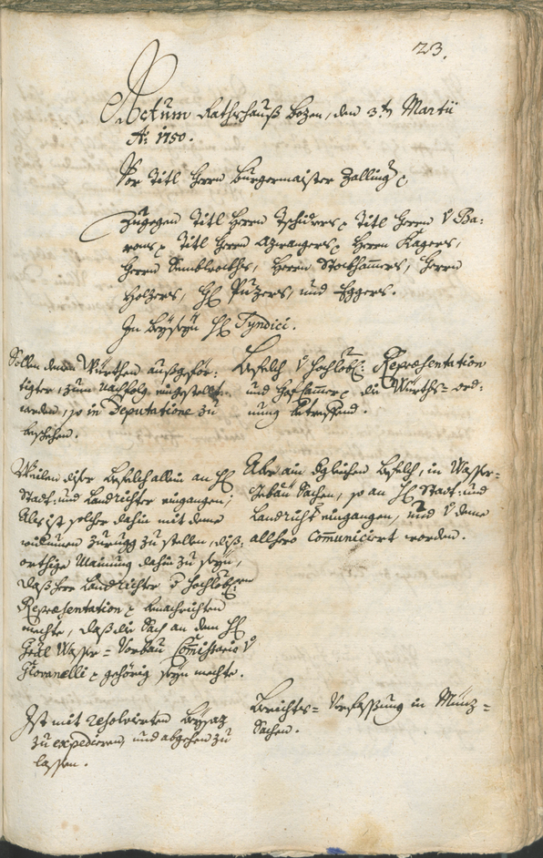 Civic Archives of Bozen-Bolzano - BOhisto Ratsprotokoll 1750/53 