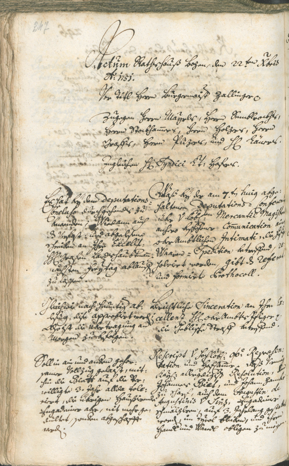 Archivio Storico della Città di Bolzano - BOhisto protocollo consiliare 1750/53 