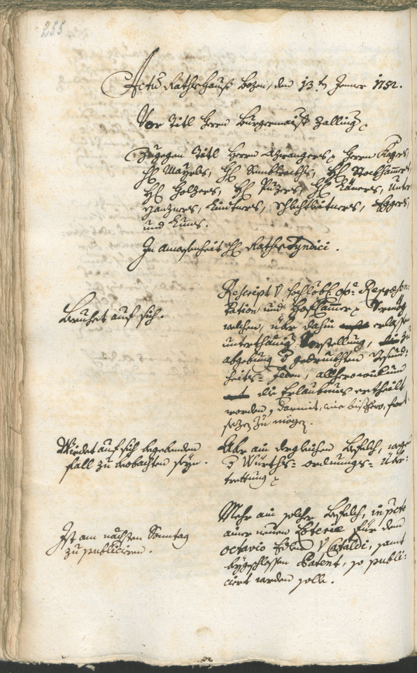 Archivio Storico della Città di Bolzano - BOhisto protocollo consiliare 1750/53 