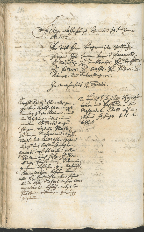 Archivio Storico della Città di Bolzano - BOhisto protocollo consiliare 1750/53 