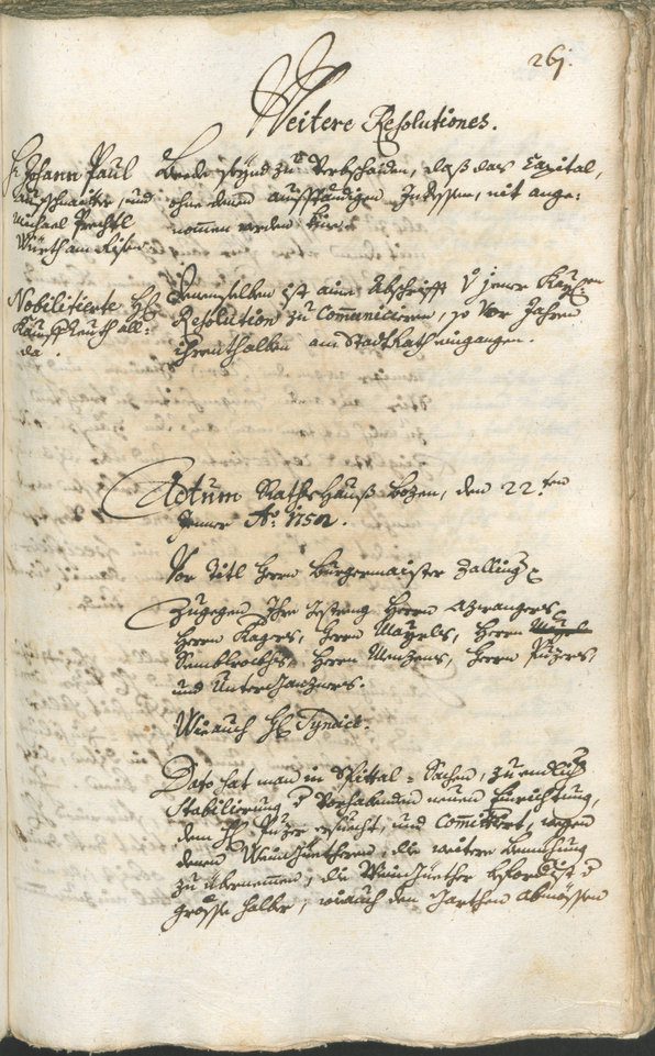 Civic Archives of Bozen-Bolzano - BOhisto Ratsprotokoll 1750/53 