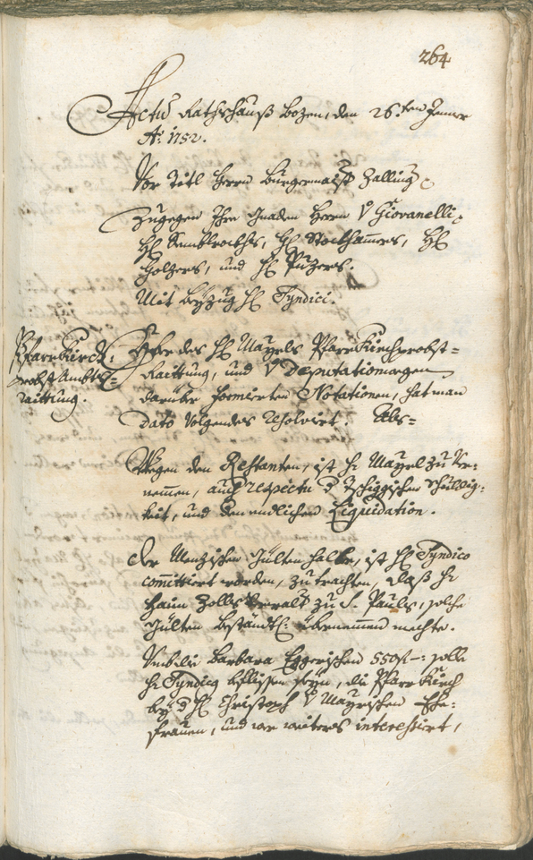 Civic Archives of Bozen-Bolzano - BOhisto Ratsprotokoll 1750/53 