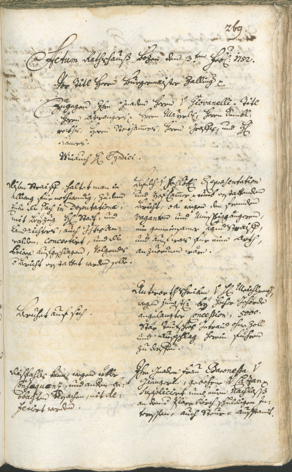 Archivio Storico della Città di Bolzano - BOhisto protocollo consiliare 1750/53 