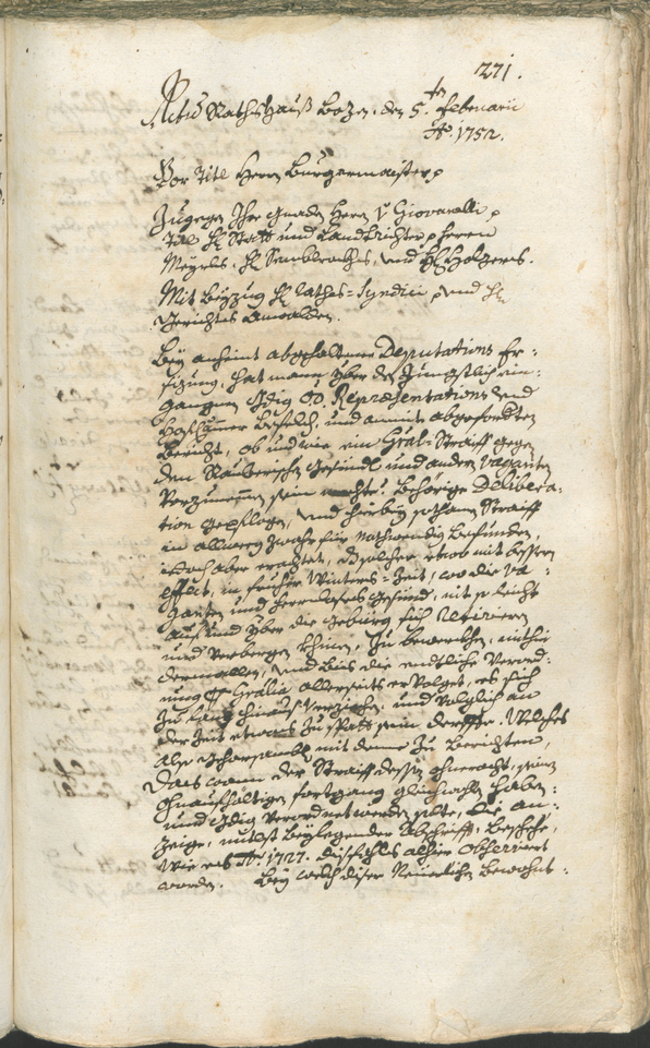 Archivio Storico della Città di Bolzano - BOhisto protocollo consiliare 1750/53 