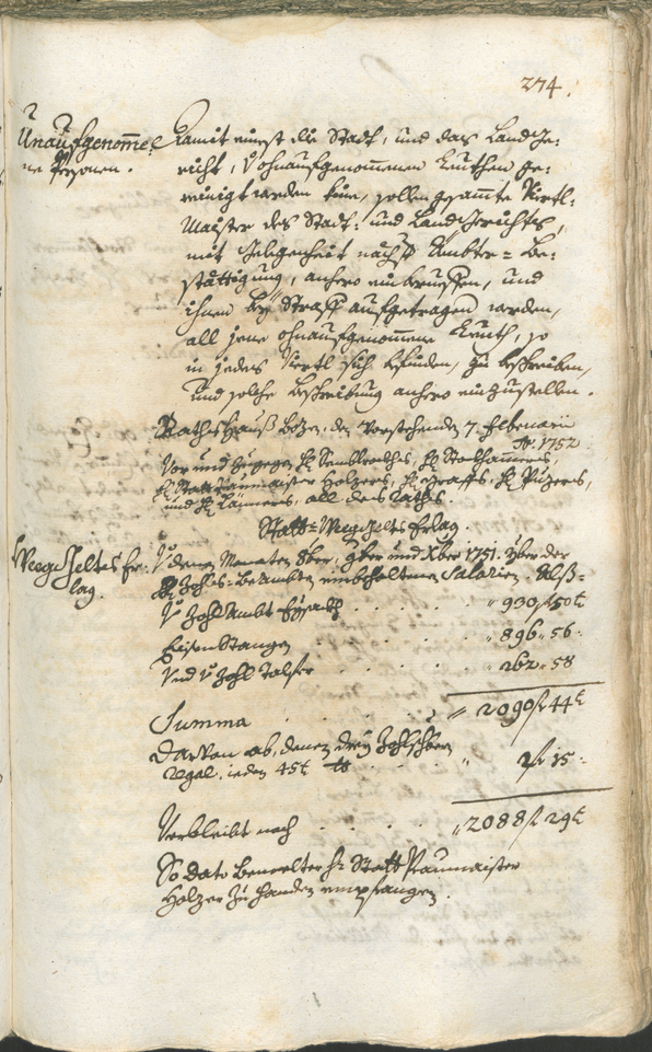 Archivio Storico della Città di Bolzano - BOhisto protocollo consiliare 1750/53 