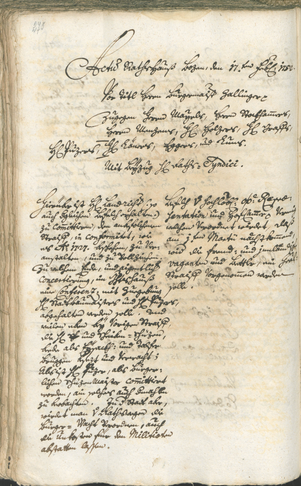 Archivio Storico della Città di Bolzano - BOhisto protocollo consiliare 1750/53 