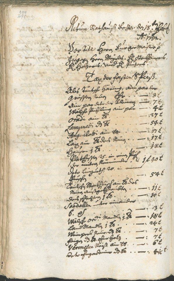 Civic Archives of Bozen-Bolzano - BOhisto Ratsprotokoll 1750/53 